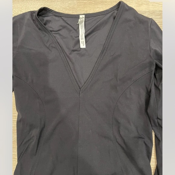 Free People Intimately Free Bodysuit Black Deep V-Neck - Picture 3 of 6